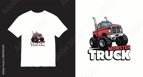 Monster truck vector t-shirt design