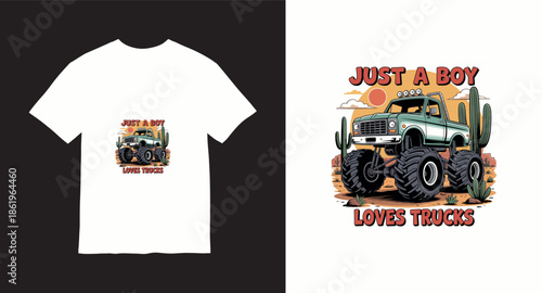 Monster truck vector t-shirt design