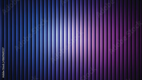 Glass ripple texture with dark gradient background and lilac light streaks. Futuristic distortion, moody abstract glow, reeded vertical blur. Vector illustration EPS