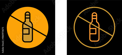 No Drinking Vector Icon