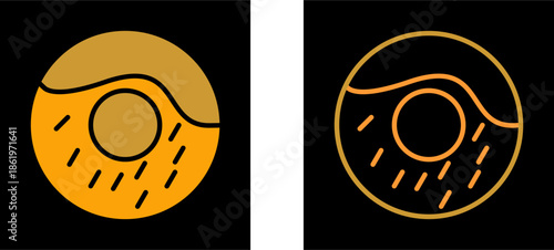 Cream Doughnut Vector Icon