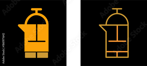 French Press Vector Icon