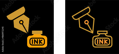 Ink and Pen Vector Icon