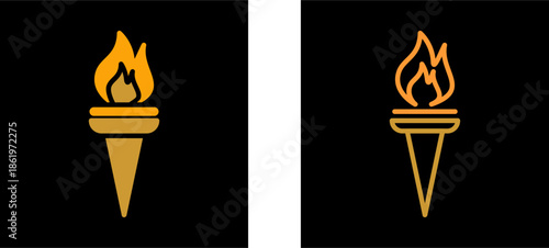 Museum Torch Vector Icon