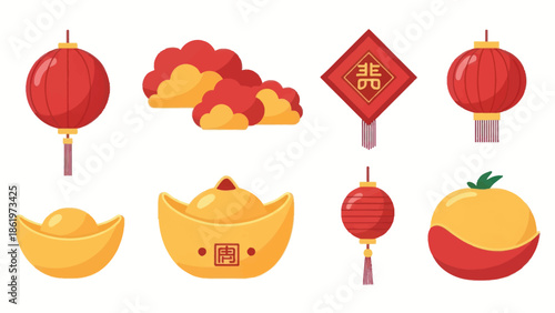 Chinese New Year Elements and Symbols 2.