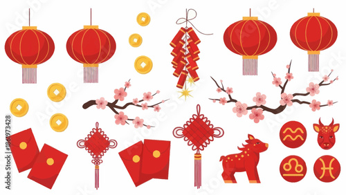 Chinese New Year Elements and Symbols 1.