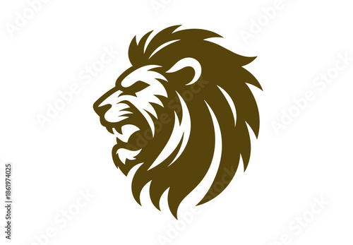Majestic Tribal Lion Silhouette - Modern Minimalist King of Jungle Graphic