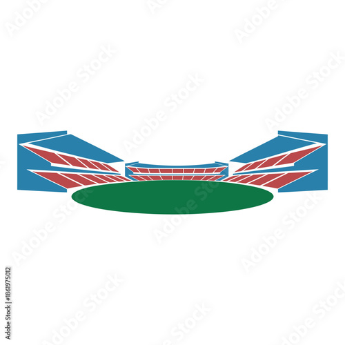 Stylized illustration of a sports stadium Vector illustration