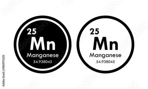 manganese  icon set. vector template illustration  for web design