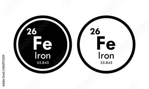 iron icon set. vector template illustration  for web design