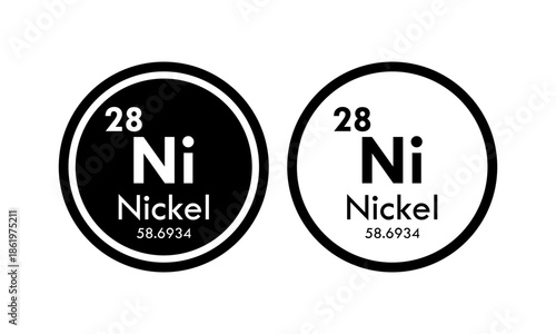 nickel icon set. vector template illustration  for web design