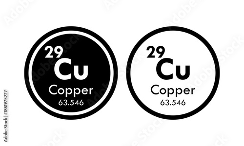 copper icon set. vector template illustration  for web design