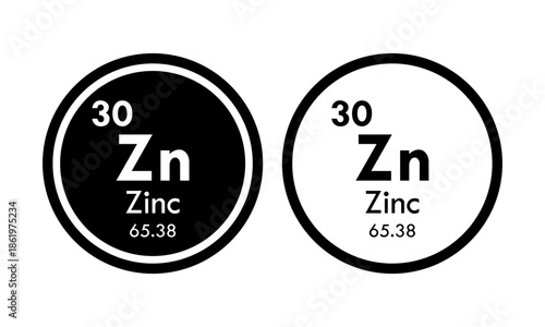 zinc icon set. vector template illustration  for web design