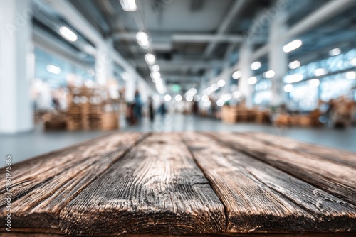 Wallpaper Mural 木のテーブルがある明るい室内の風景 Torontodigital.ca