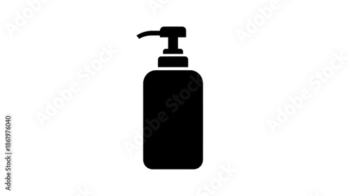 Vector illustration of a generic pump bottle for liquid soap or lotion, on transparent background