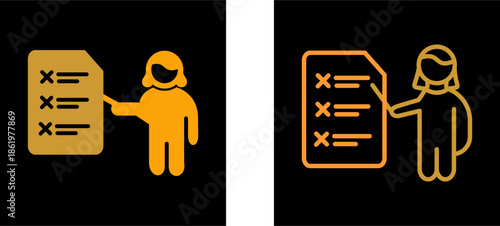 Female Presenter Vector Icon