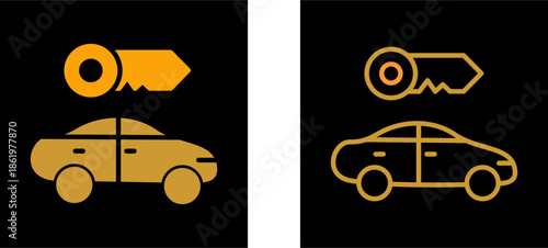 Rent a Car Vector Icon