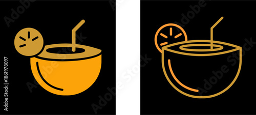 Coconut Drink Vector Icon
