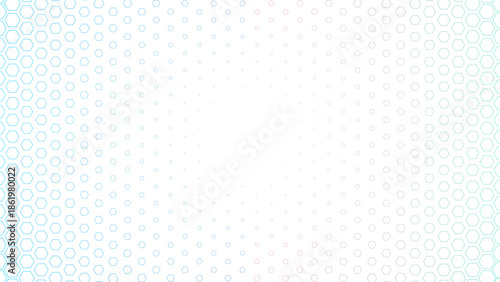 Modern White Honeycomb Geometric Pattern Background with Soft Color Gradients