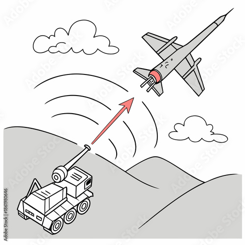 Ground defense system intercepting aerial drone missile launcher