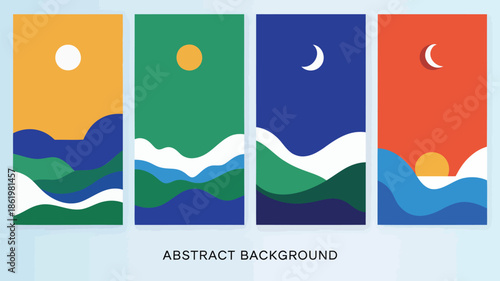 Vibrant abstract backgrounds for creative projects and designs