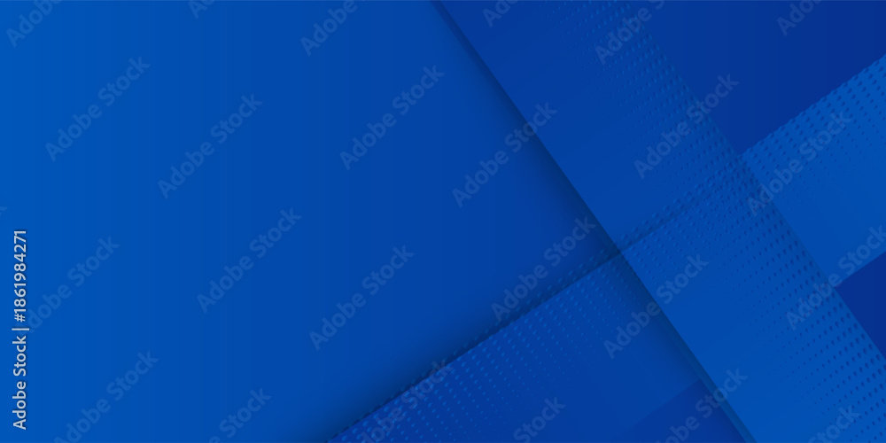 Obraz premium Modern abstract blue background with glowing geometric lines. Blue gradient hexagon shape design. Futuristic modern