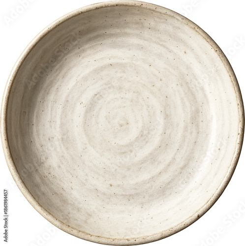Isolated Handmade Ceramic Plate, Minimal Pottery Tableware PNG