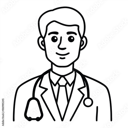 Doctor silhouette collection. Medical officer silhouette vector illustration isolated on a white background.