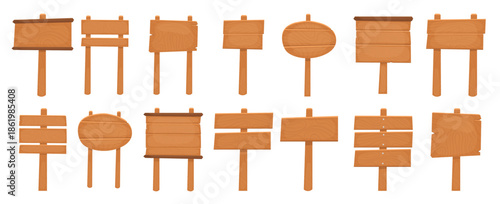 wooden sign design illustration