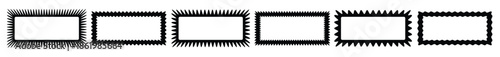  zig zag edge rectangle frames collection jagged rectangular