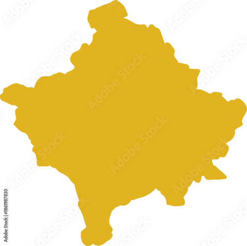 illustration of Kosovo map
