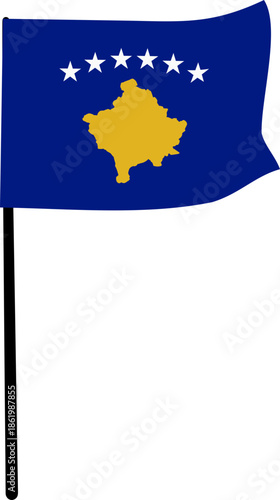 illustration of Kosovo flag