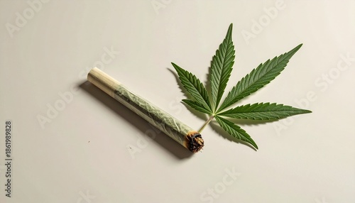 cannabis leaf on green background