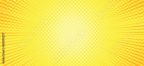 yellow radial dotted comic background speed lines wallpaper