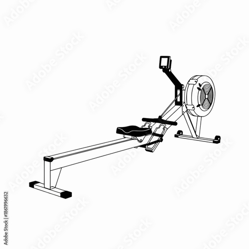 Indoor rowing machine for cardio and full body workout