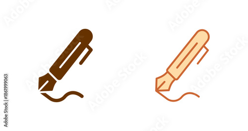 Принти на полотні Teacher Pen Vector Icon