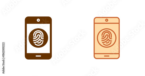 Biometric Security Vector Icon