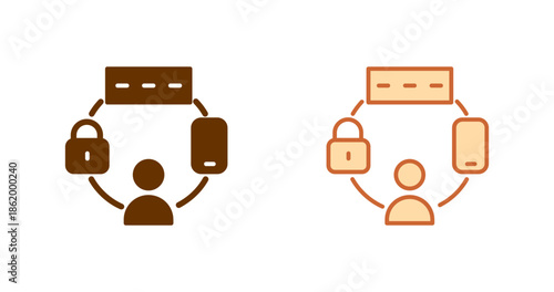 Two-Factor Authentication Vector Icon