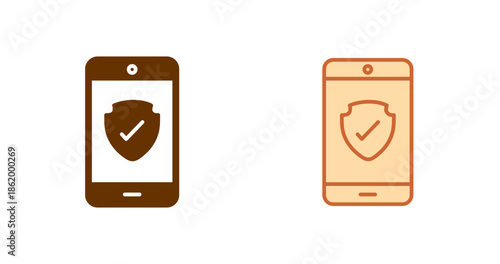 Secure Mobile App Vector Icon