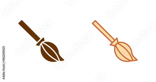 Witches Broom Vector Icon