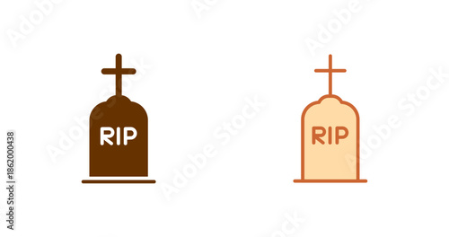 Tombstone Vector Icon