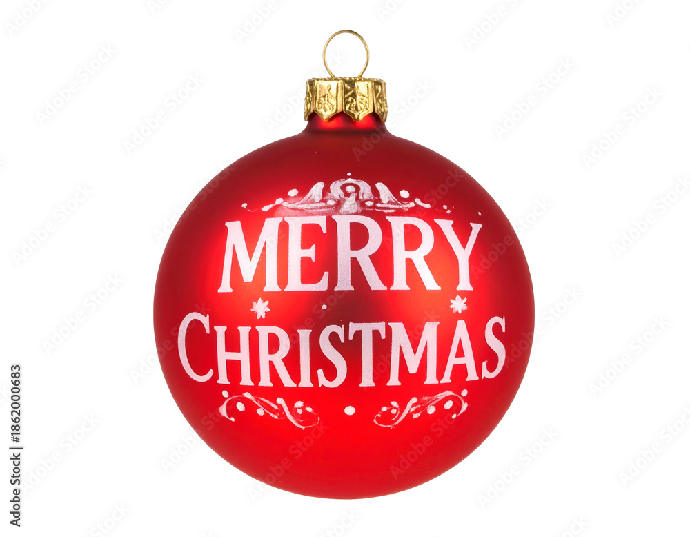 Fototapeta premium Red spherical ornament with
