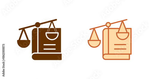 Law Book Vector Icon