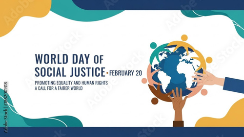 Hands Holding Earth Globe Symbolizing World Day of Social Justice on February 20