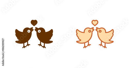 Lovebirds Vector Icon