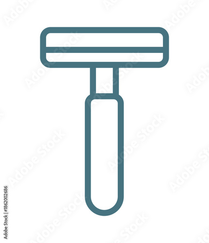 Professional razor blade icon vector set with flat and outline styles. Shaving and hair removal symbols for grooming,
 personal care, and barber shop equipment isolated on white background.