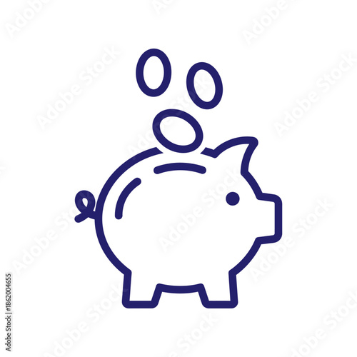 Savings and Financial Planning Concept with Piggy Bank Illustration