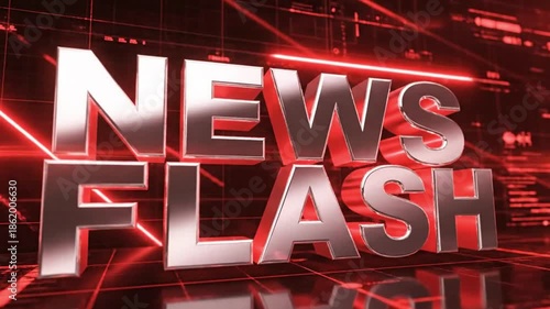 News Flash Red Title Motion Intro
