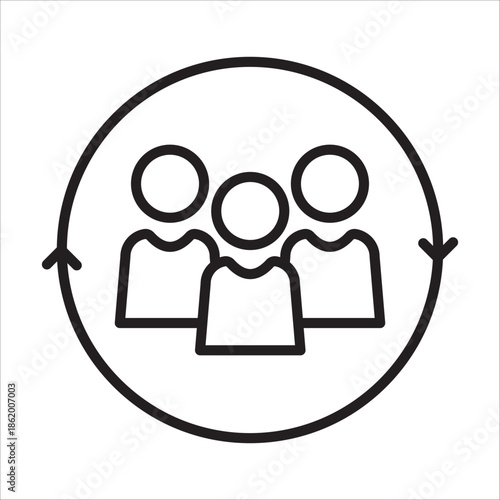 Employer branding icon outline vector