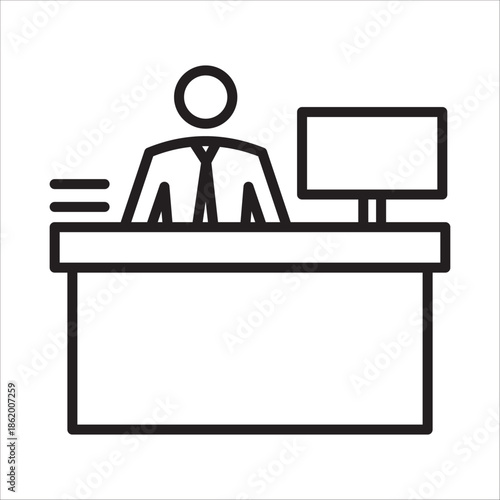 Employer branding icon outline vector